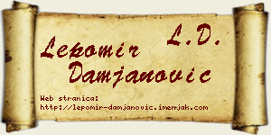 Lepomir Damjanović vizit kartica